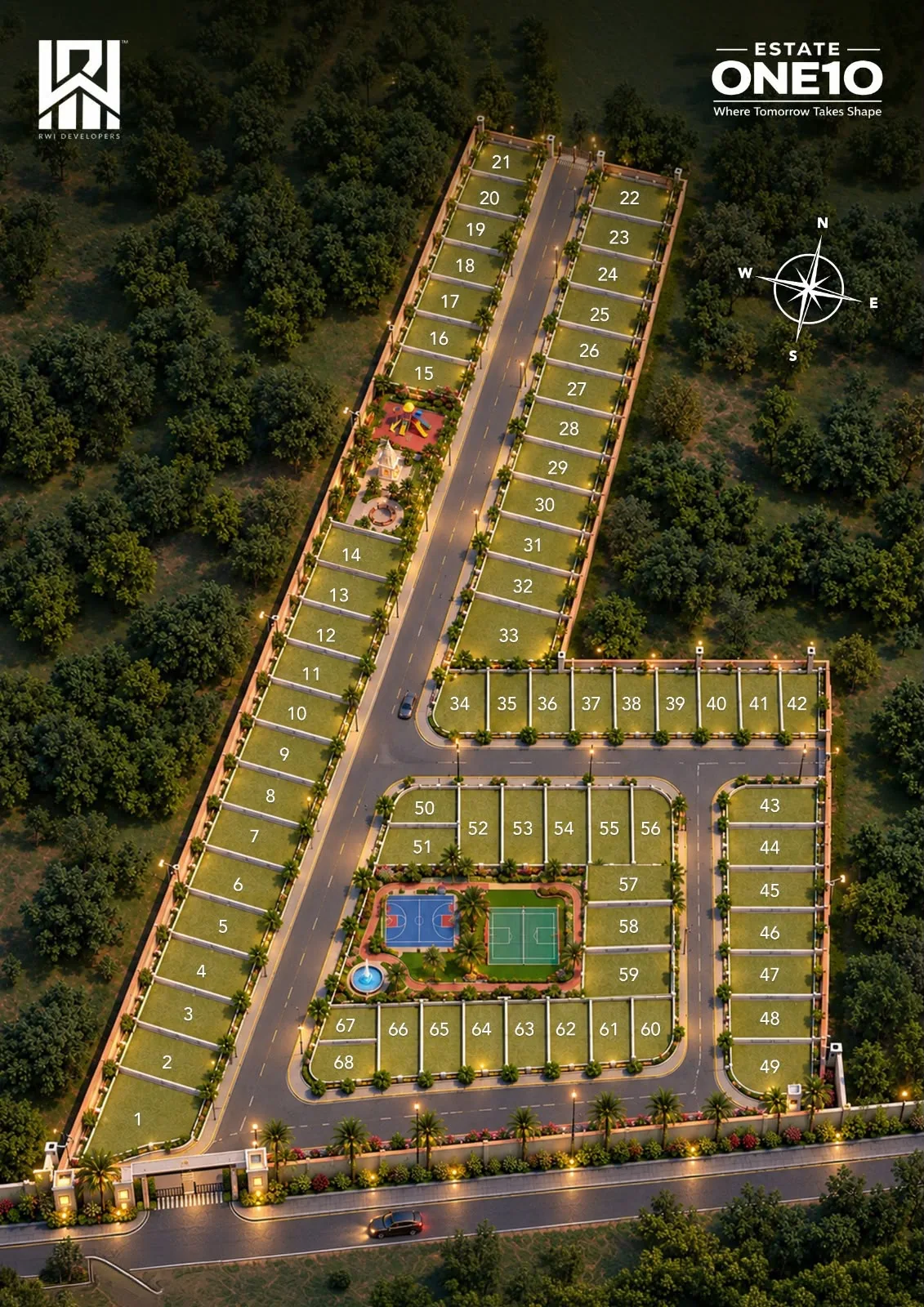 Estate ONE10 plotted development master layout